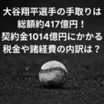 大谷翔平　手取り