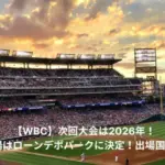 WBC　次回