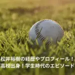 松井裕樹　経歴