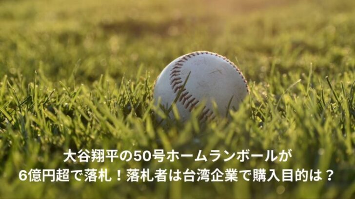 大谷翔平　ホームランボール　落札