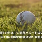 大谷翔平　日本　凱旋パレード