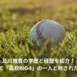 及川雅貴　学歴　経歴