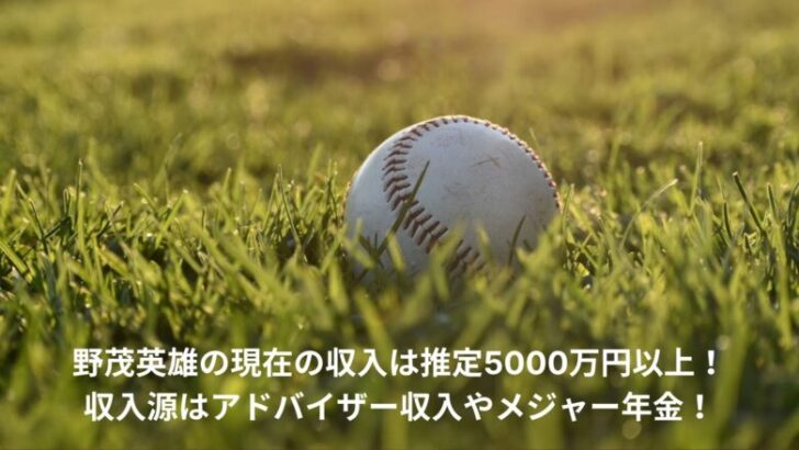 野茂英雄　現在の収入