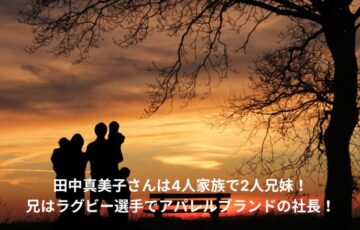 田中真美子　家族　兄弟